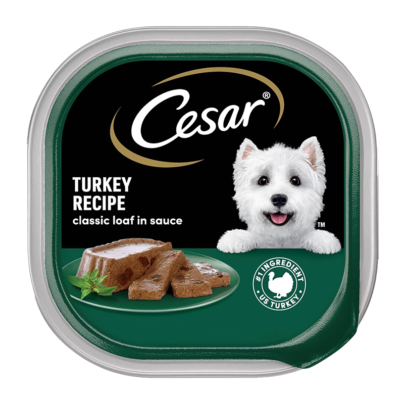 Cesar Classic Loaf in Sauce Turkey Recipe Wet Dog Food