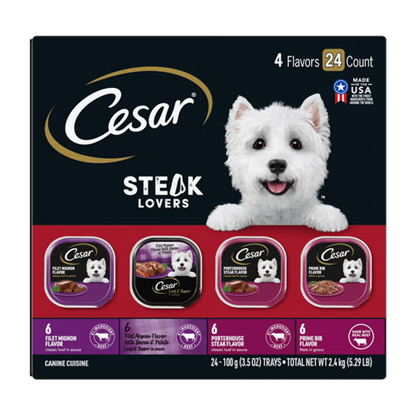 Steak Lover's Wet Dog Food Multipack 24 Count